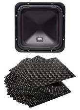MTX S6510-44 10" 1000w Peak/500w RMS Square Subwoofer Sub+Vibration Deadener Kit