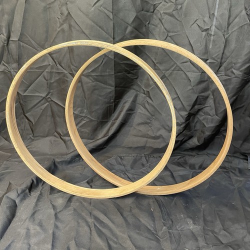 Vintage set wooden hoops - wooden,