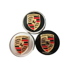 For Porsche 4pcs 76mm Panamera Taycan Hubcaps Enjoliveurs de moyeu 2021-2023 ABS