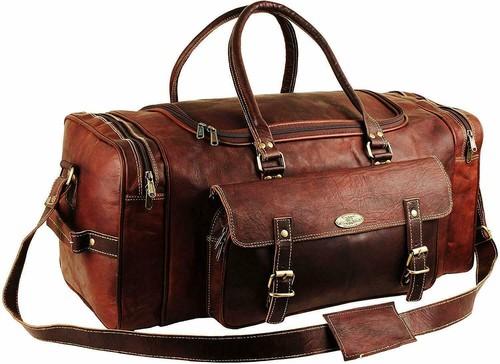 Leather duffel bag vintage - duffel,