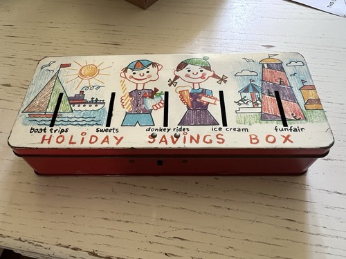 Vintage 1960s money box - vintage, tin