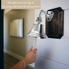 Chrome /Nickle Wall Mounted/Last Order Bell Hanging Door/Ship/Pub Bell 7"