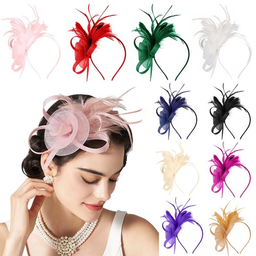 Feather fascinator women - feather, women's