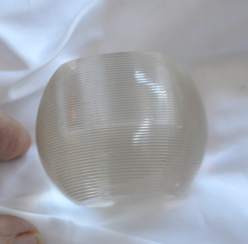 Antique ribbed glass match - ribbed,