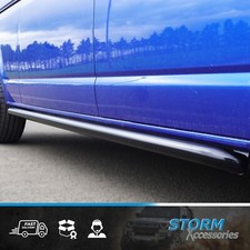 OE STYLE SPORTLINE SIDE BARS - GLOSS BLACK FOR VW TRANSPORTER T5 / T6 SWB 2003+ 