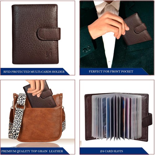 Rfid genuine leather credit - rfid,