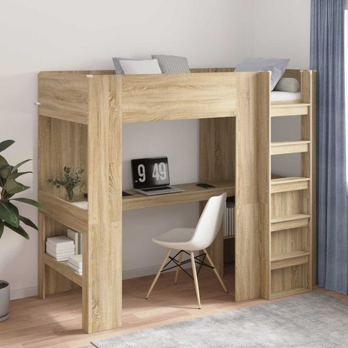 Loft bed frame with desk - frame,