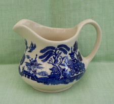 Vintage English Ironstone Tableware "Old Willow" milk or cream jug - 250 ml