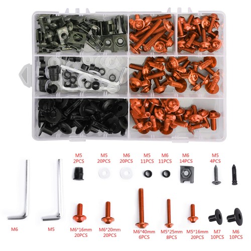Orange fairing bolts screws - fairing,