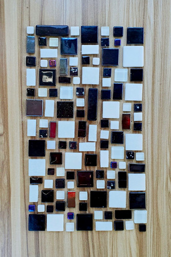 Glass mosaic tiles mixed black - mixed,