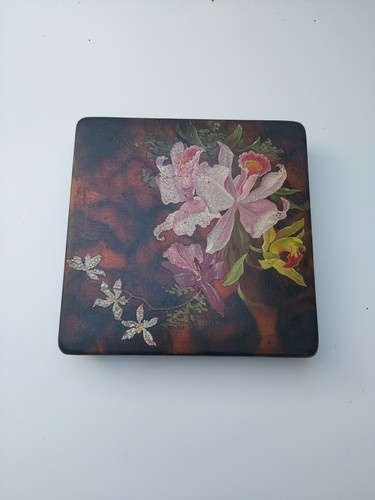 Paper mache box decorated with - paper,