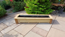 Handmade Raised Wooden Square Garden Pond 168x48x31cm