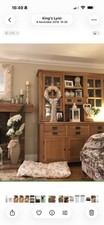 Solid Oak Large Glazed Dresser