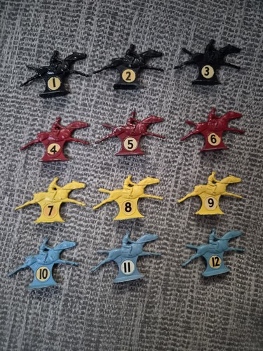12x metal horses jockeys - 12x,