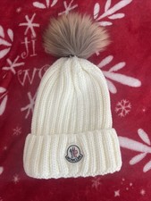 Moncler White Wooly Hat Women