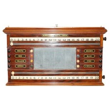 FULLY RESTORED ANTIQUE VICTORIAN BURROUGHES & WATTS LONDON SNOOKER SCOREBOARD