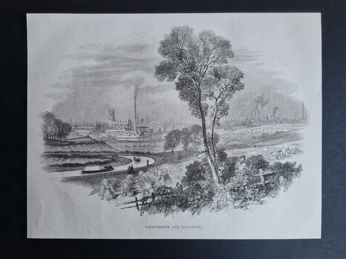 Antique 1850 print - ,