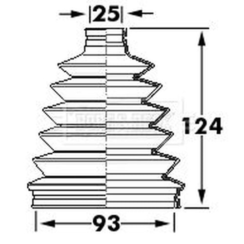 Borg beck drive shaft bellow - borg,