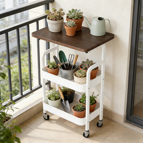 Tier storage trolley cart - storage,