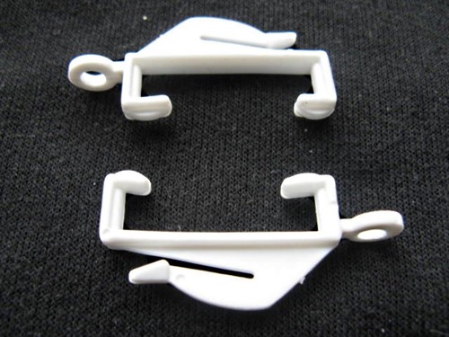 Decorail white curtain hooks - white,