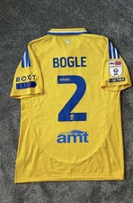 Match Worn shirt Bogle Leeds United Vs Sheffield United Utd Washed