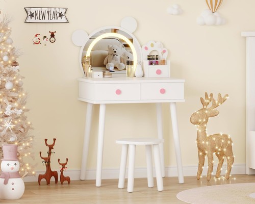 Kids vanity table and stool - kids,
