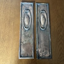 Brass/ Copper Door Finger Plates, Arts And Crafts Antiques
