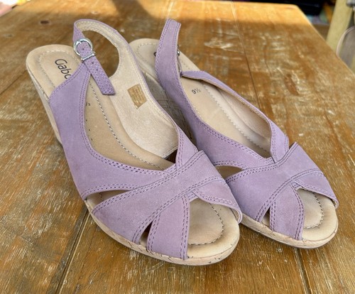 Gabor cork wedge - cork, lilac