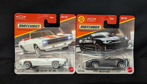Matchbox pair 1969 camaro - pair,