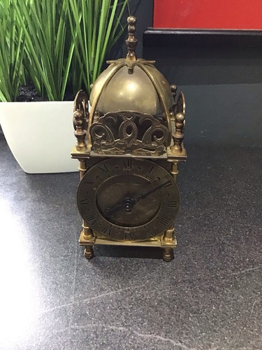 Vintage brass clock made - brass, by