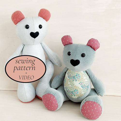 Memory bear sewing pattern - memory,