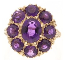 Vintage 9ct Gold Amethyst Ring