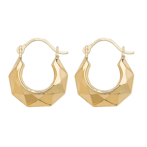 Creole earrings 9ct - creole, yellow