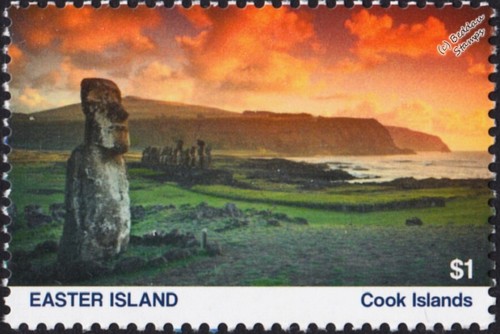 Easter island moai statues - island,