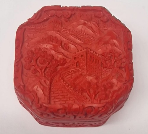 Vintage chinese red cinnabar - vintage,