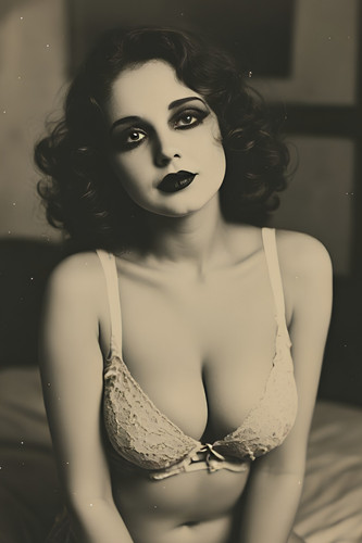 Vintage pin risque model - vintage,