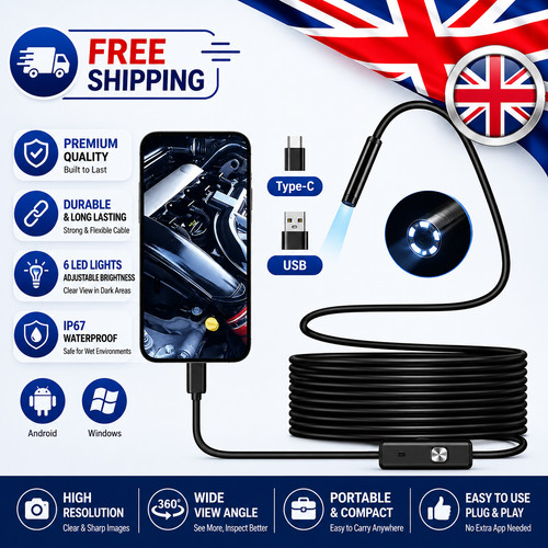 Waterproof endoscope snake cam - endoscope,