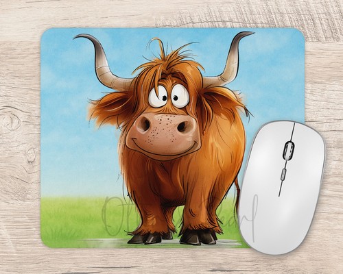 Highland cow mouse mat - highland,