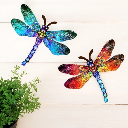 Vintage metal dragonfly wall - metal,