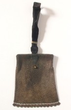 Antique Silver Chain Mail Miser Purse Tests as Silver Vintage 