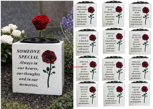 Memorial flower vase rose bowl - rose,