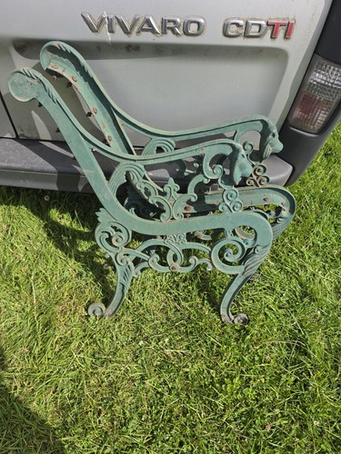 Vintage cast iron bench - cast, ends