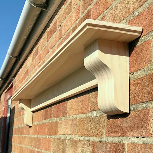 Pine mantel shelf - pine, with