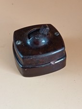 Vintage bakelite light switch - vintage,