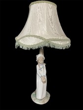 VINTAGE NAO/LLADRO TABLE LAMP WITH SHADE EX CONDITION