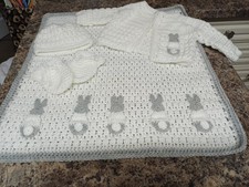 Handmade Crochet Baby Blanket Set