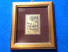 Antique 24k on sterling silver Guerrini Italian art landscape engraving Rome