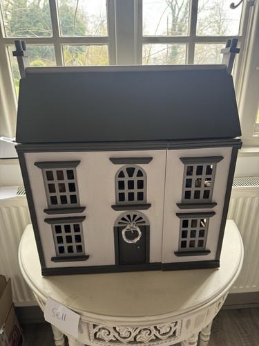 Painted vintage dolls house - painted,