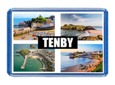 Tenby Fridge Magnet - Large Size (7cm x 4.5cm) - Great Gift Idea - Tourism