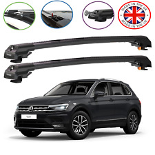 VW TIGUAN BLACK LOCKABLE CROSS BARS ROOF BARS RACK 80 KG CAPACITY 2016 ONWARD
